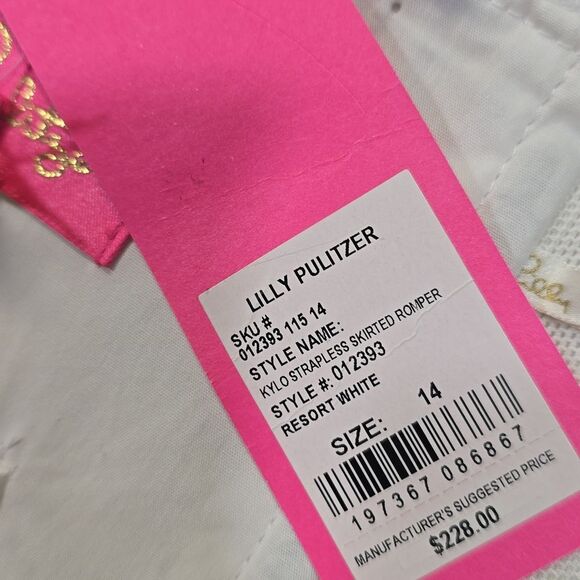 Lilly Pulitzer Kylo Strapless Skirted Romper-Resort White - Picture 14 of 16
